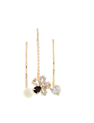 

Anuradha Art Jewellery Trendy Hair Clip(Gold, Black)
