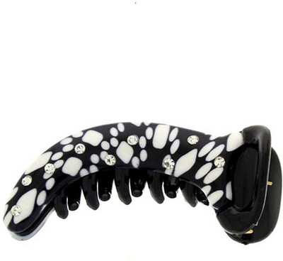 

Anuradha Art Jewellery BN-386 Banana Clip(White, Black)