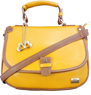 

Anglopanglo Satchel(Yellow, Tan), Tan;yellow