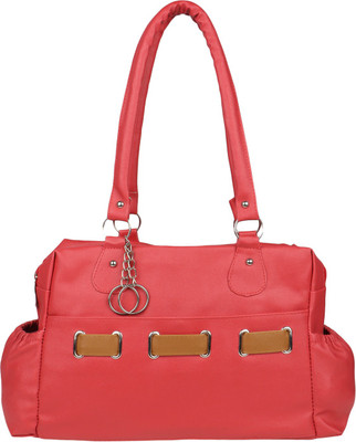 

MET CARE Hand-held Bag(Pink, Brown), Brown;pink