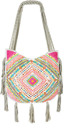 

Reggel Shoulder Bag(White, Pink), Pink;white