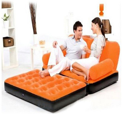 

Unique Gadget PVC 3 Seater Inflatable Sofa(Color - Orange)