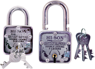 

HI-SON 50 MM 60MM LOCK COMBO Padlock(Silver)