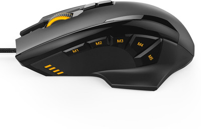 

Tecknet M009 Hypertrack 16400dpi, 6 Adjustable Weight, Customizable Color Wired Laser Gaming Mouse(USB, Black)