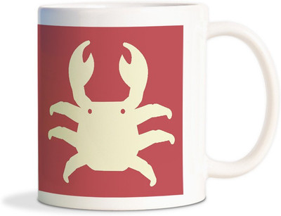 Red Flower Cancer Coffee Ceramic Mug(300 ml), White