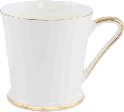 

BP Bharat PETER SEMIDELUX GOLD Bone China Mug(180 ml, Pack of 6), Gold;white