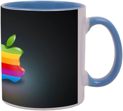 

Arkist apple 3d Ceramic Mug(340 ml), Multicolor