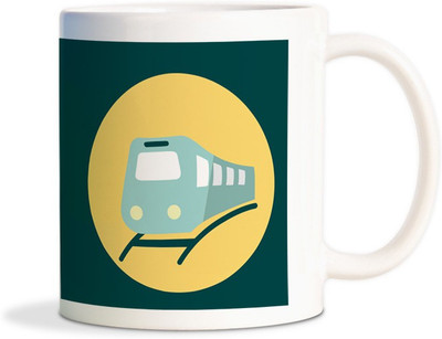 

Red Flower Train Icon cool Coffee Ceramic Mug(300 ml), White
