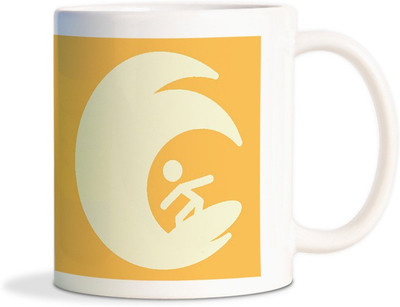 

Red Flower Sea surfing funny Coffee Ceramic Mug(300 ml), White