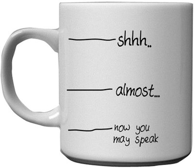 

Stonic shh_Coffee Ceramic Mug(350 ml), White