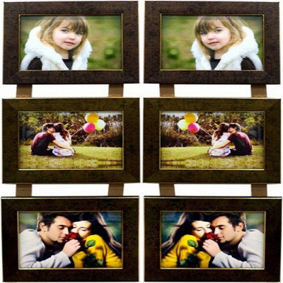 

ultimate creation Wood Photo Frame(Black, 3 Photos)