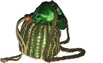

AADAYAE Aadayae’s Green Colored Potli Pouch Potli(Green)