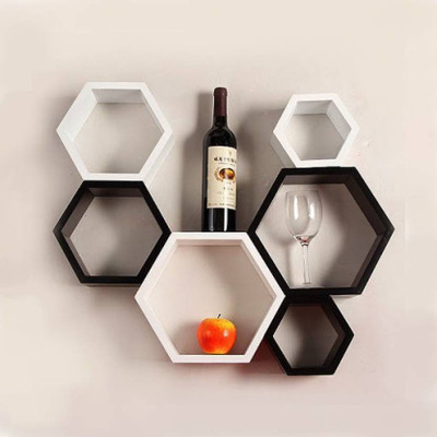 

A.S Wood Wooden Wall Shelf(Number of Shelves - 6)