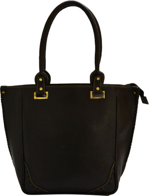 

Adimani Women Casual Black Genuine Leather Shoulder Bag