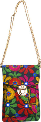 

Craft Trade Girls Evening/Party Multicolor Cotton Sling Bag