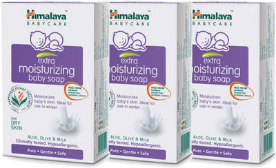 

Himalaya Extra Moisturing Baby Soap(125 g, Pack of 3)