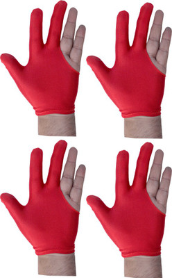 Sportshour pool Billiard Gloves (Free Size, Red)