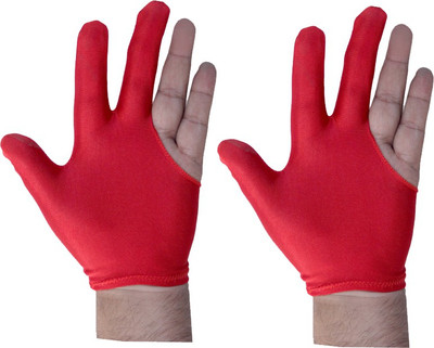 

Sportshour pool Billiard Gloves (Free Size, Red)