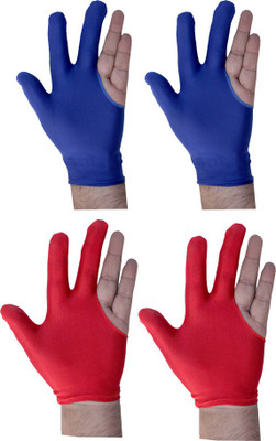 Sportshour pool Billiard Gloves (Free Size, Blue, Red)