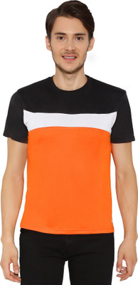Imagica Solid Men Round Neck Orange, Black T-Shirt available at flipkart for Rs.293
