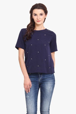 ANAPHORA Casual Half Sleeve Solid Women