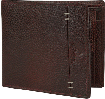 

Hidekraft Men Brown Genuine Leather Wallet(6 Card Slots)