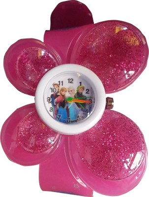 SS Traders Flower Shaped Pink Frozen Watch  - For Girls   Watches  (SS Traders)