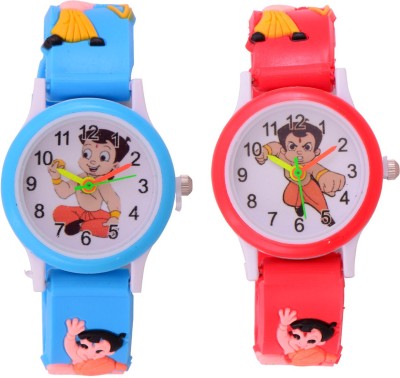 SS Traders Cute Red and Blue Chotabheem Watch  - For Boys   Watches  (SS Traders)