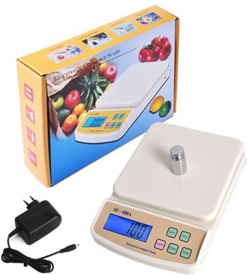 Baijnath Premnath Digital 5kg x 1g Kitchen Scale Balance Multi-purpose weight measuring machine with Adapter Weighing Scale(White) available at flipkart for Rs.599