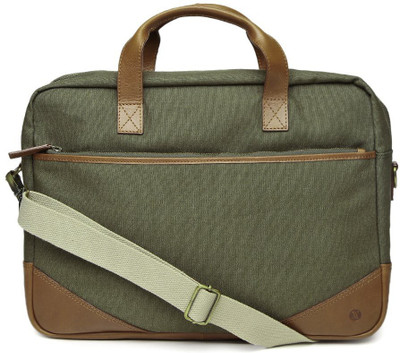 

Viari Canvas Briefcase Shoulder Bag(Green, 15 inch)