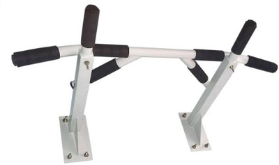 

IBS 8 Grip Steel Hanging Wall Mount Muscles Exercise Biceps Rod Triceps doorway Pull-up Bar(White), White;black