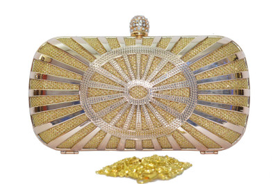 

TANISHKA EXPORT Party Gold Clutch
