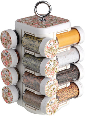 

EOAN INTERNATIONAL JVS Kitchen Mate 16 Jar (Flower White) 1 Piece Spice Set(Plastic)