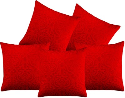 Belive-Me Velvet Cushions Cover(Pack of 5, 40.64 cm*40.64 cm, Red)