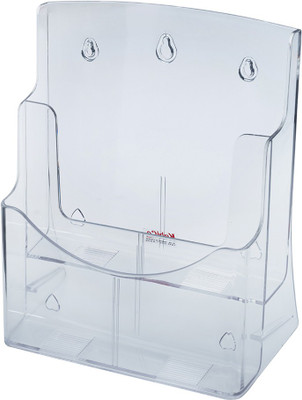 

Kebica 2 Compartments Plastic A4 Size Brochure/Pamphlet Holder Stand(Transparent)