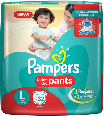 pampers large size diapers flipkart