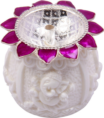 

DD SILVER SDD Silver Diya Antique Silver Table Diya(Height: 2 inch)