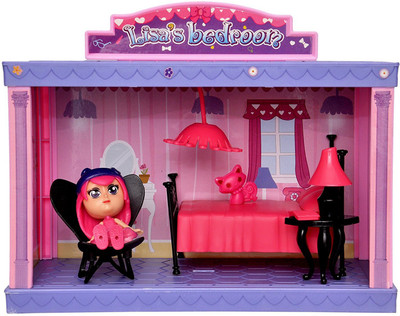 

Toyshine DIY Bed Room Doll House Toy, Role Play House(Multicolor)