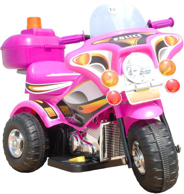 

Toyhouse 6v Police Rechargeable Bike Battery Operated Ride On(Pink)