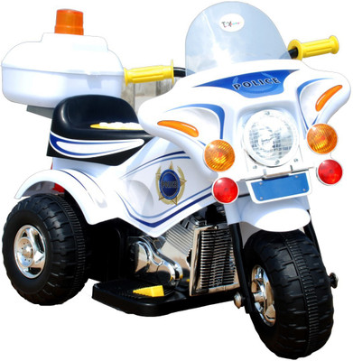 

Toyhouse 6v Police Rechargeable Bike Battery Operated Ride On(White)