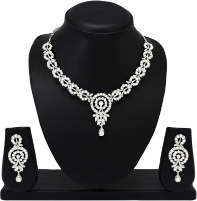 Atasi International Alloy Rhodium White Jewellery Set(Pack of 1)