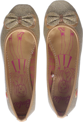 

Barbie Girls Slip on Ballerinas(Gold, Golden