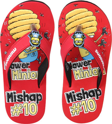 

Minions Boys Slip On Slipper Flip Flop(Red
