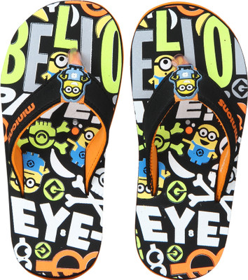 

Minions Boys Slip On Slipper Flip Flop(Black, Black/orange