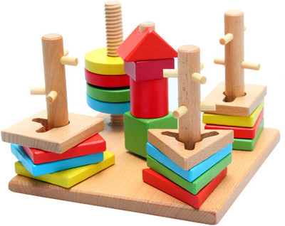 

Emob Preschool Educational Multi Color Wisdom Plate Puzzle Wooden Toy(Multicolor)