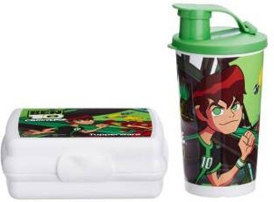 Tupperware Ben 10 Lunch Box 001 2 Containers Lunch Box (300 ml) 2 Containers Lunch Box(300 ml), Multicolor