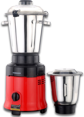 

Sowbaghya Grind KIng 1400 W Mixer Grinder(Black and Red, 2 Jars)