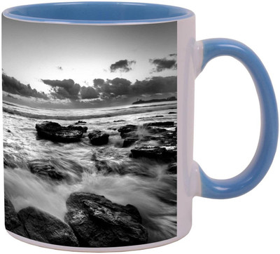 

Arkist sea black and white image Ceramic Mug(340 ml), Multicolor