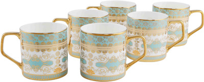 

BP Bharat MUG DIR 3641 B Bone China Mug(200, Pack of 6), White;yellow