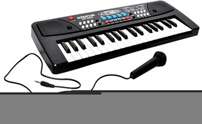 

Blossoms 37 Keys Melody Piano Toy for kids With Dual Speakers, Recording , Mic And Power Saving Mode and with DC Power Option.(Multicolor)